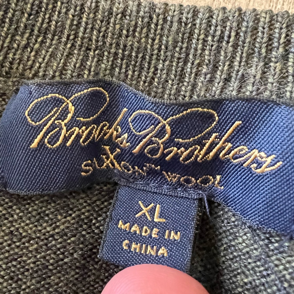 Brooks Brothers Green Wool Sweater